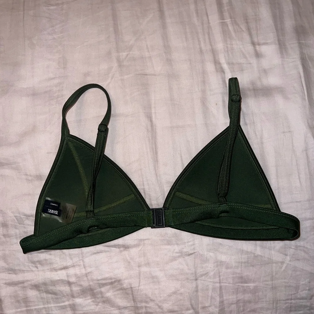 Triangl Gigi Army Green Bikini Top Size S